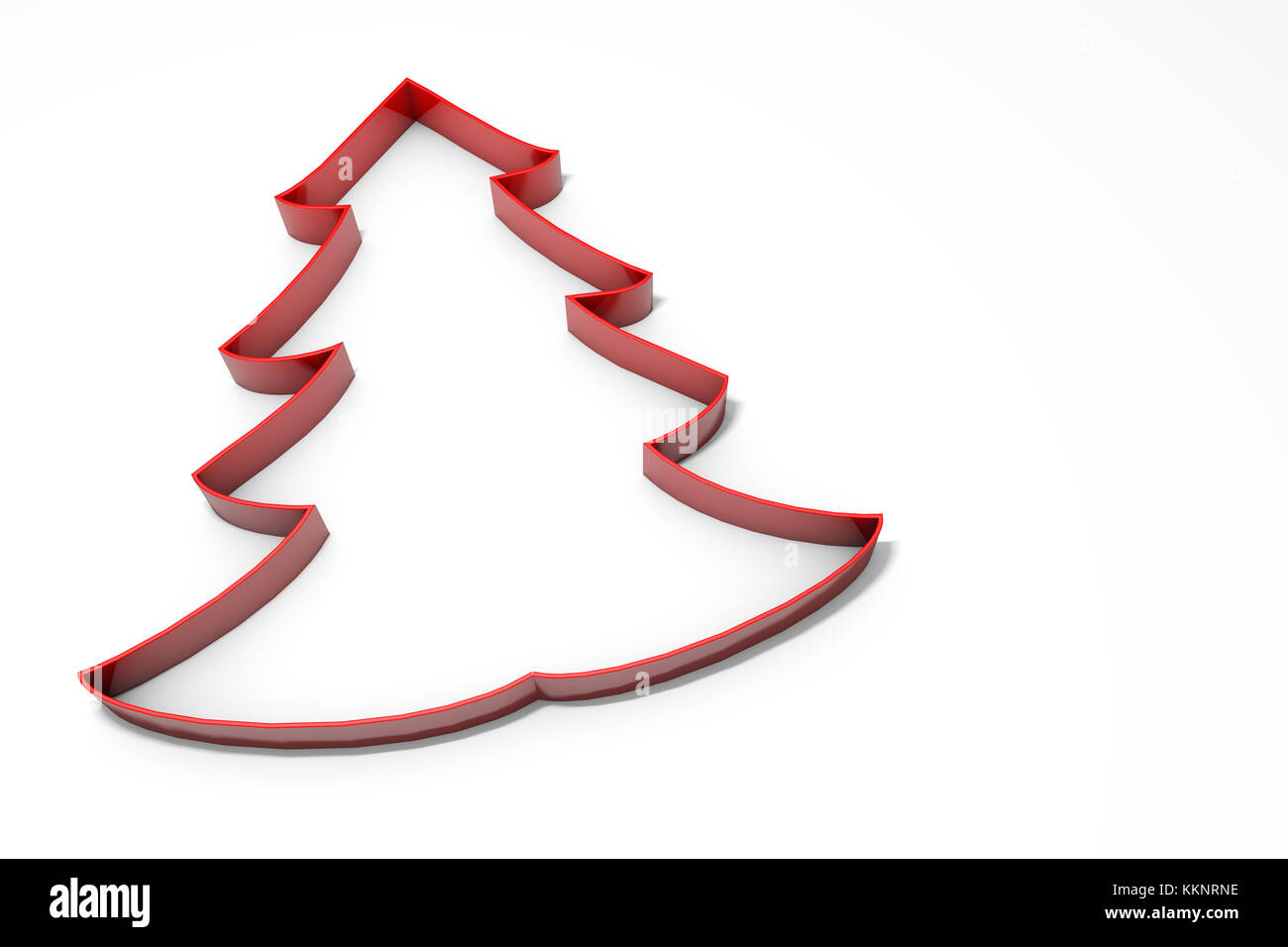 Christmas tree red ribbon background. 3D rendering Stock Photo - Alamy