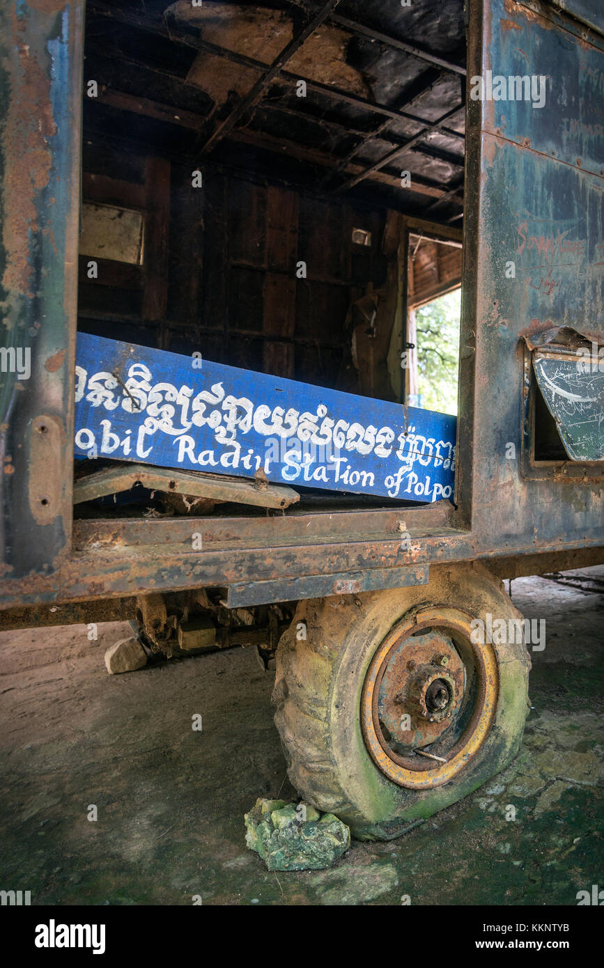 pol pot old mobile khmer rouge radio station truck at Ta Mok site in anlong  veng cambodia Stock Photo - Alamy