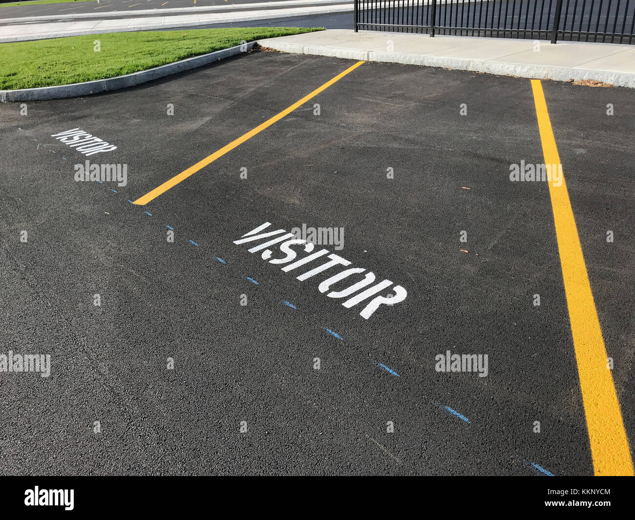 Visitor parking space at school parking Stock Photo Alamy