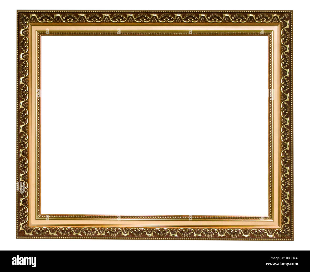 gold antique frame isolated on white background Stock Photo - Alamy