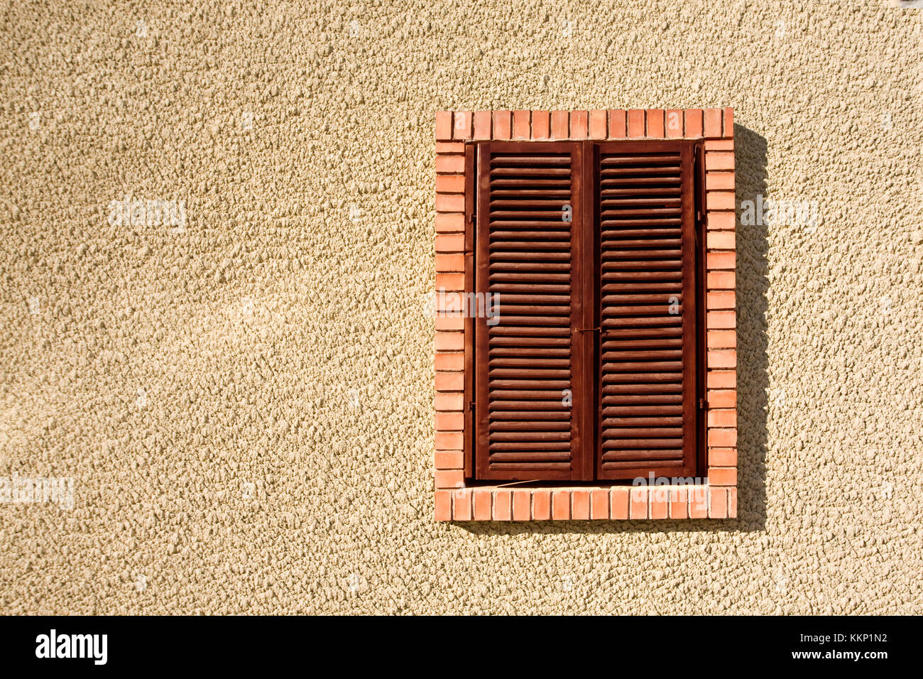 Closed old wooden window shutters Stock Photo - Alamy