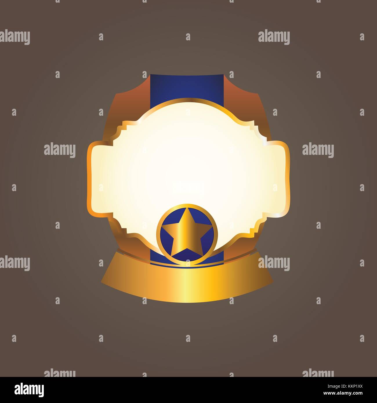 Golden emblem Stock Photo - Alamy