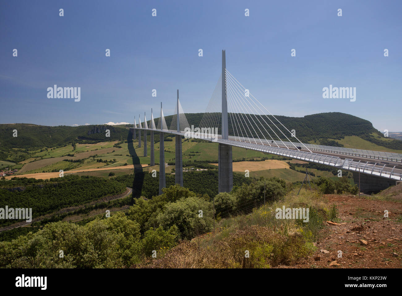 Millau Viaduct, Millau, France Stock Photo