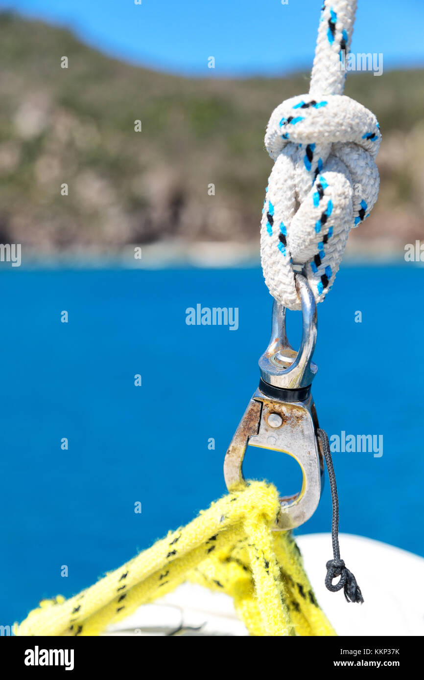 in australian catamaran a old rope in the sky like abstract concept