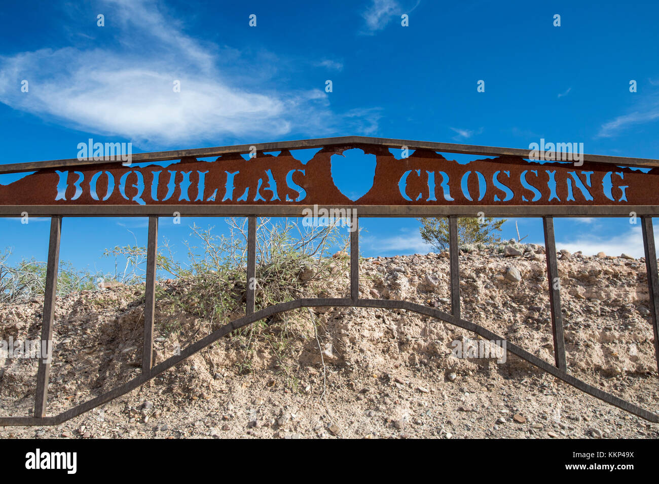 Big Bend National Park, Texas A gate at the international border