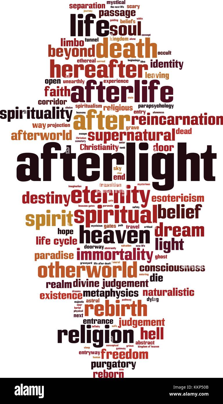 Afterlight word cloud concept. Vector illustration Stock Vector