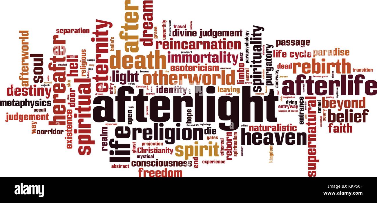 Afterlight word cloud concept. Vector illustration Stock Vector