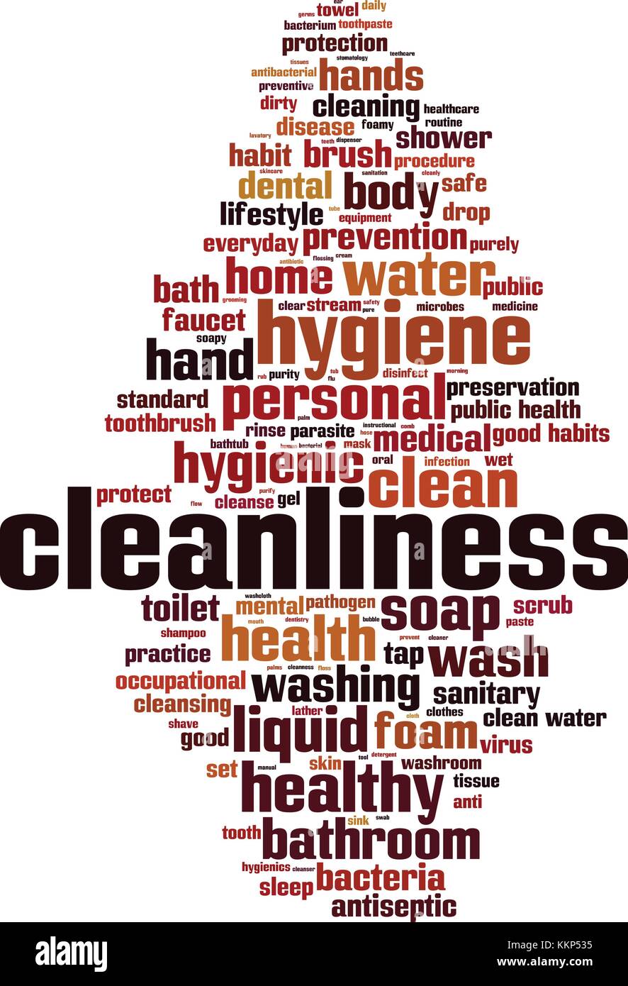 Cleanliness word cloud concept. Vector illustration Stock Vector Image & Art - Alamy