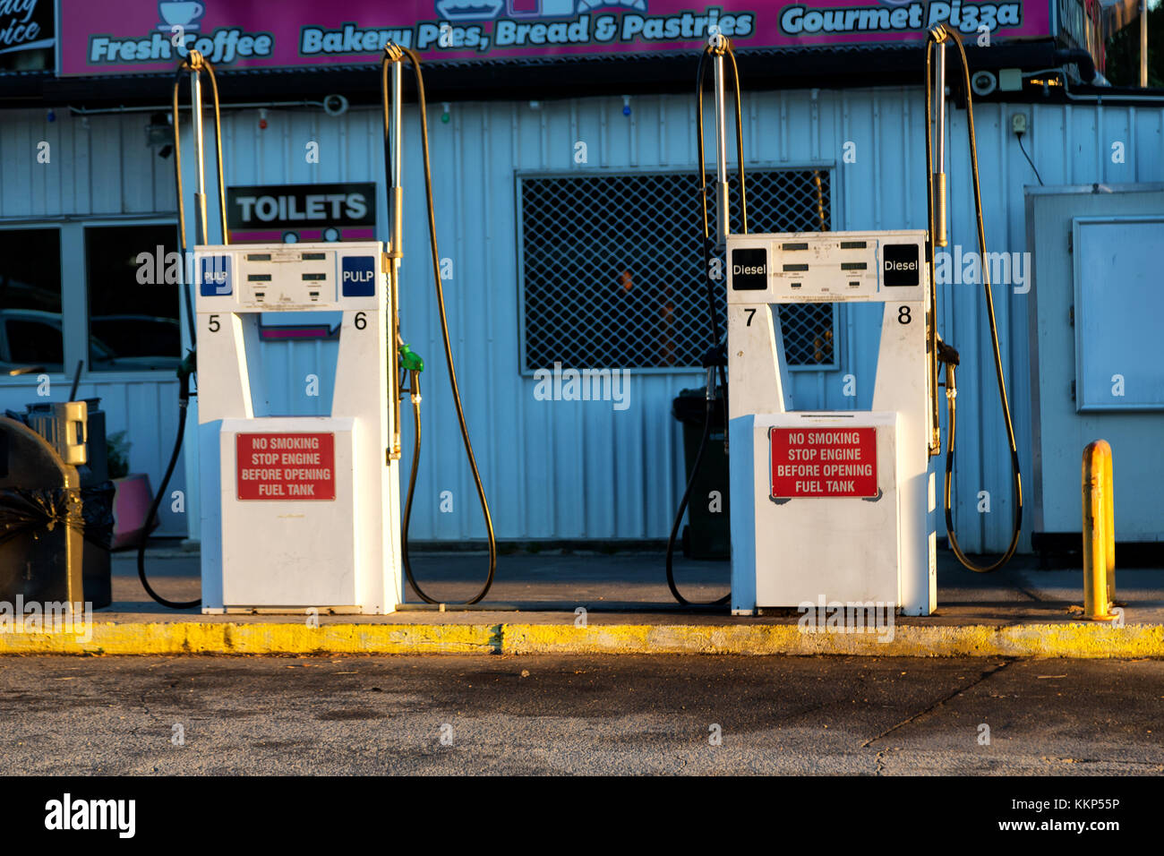 in australia the old gasoline pump station service concept Stock Photo