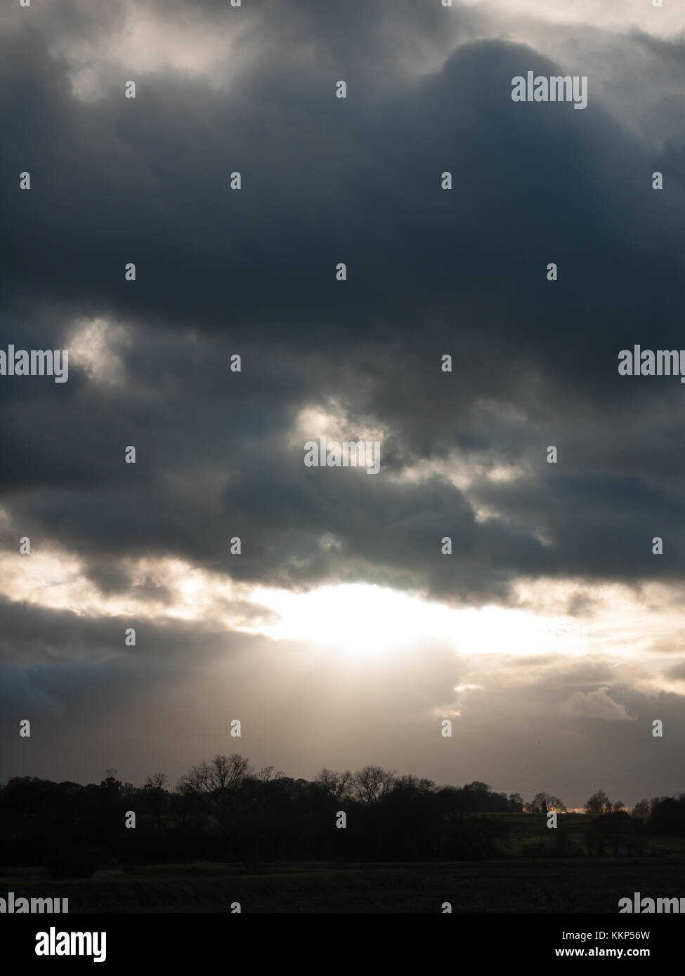 dramatic cloudy sky stormy weather elements above heavens; essex