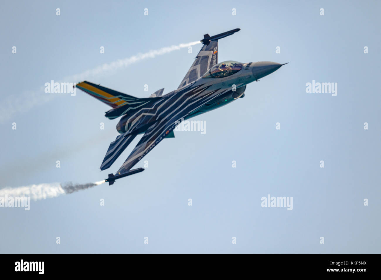 Belgian air force f 16 solo display hi-res stock photography and images ...