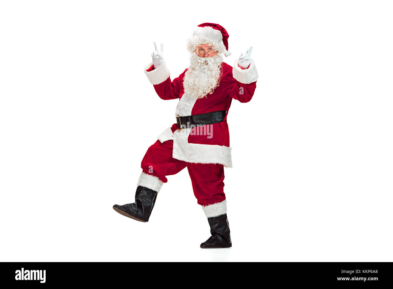 Portrait of Man in Santa Claus Costume Stock Photo - Alamy