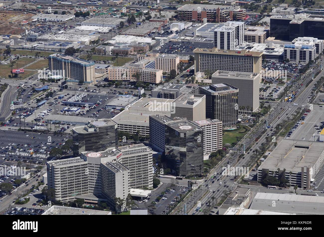 AIRPORT HOTELS AT LAX LOS ANGELES INTERNATIONAL AIRPORT Stock Photo