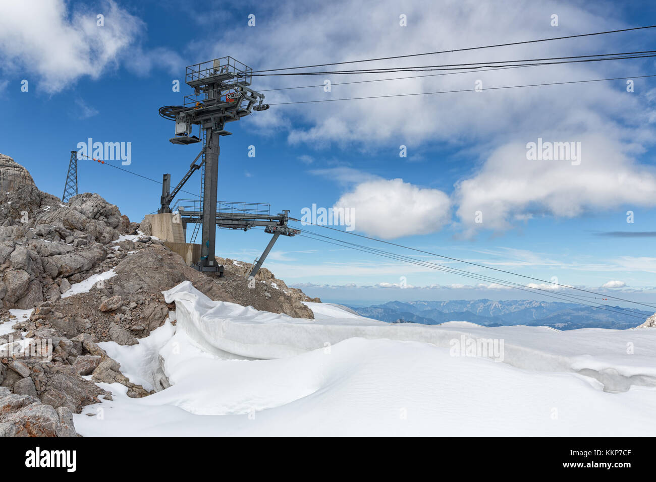 Austrian Dachstein mountain with glacier and ski piste Stock Photo - Alamy