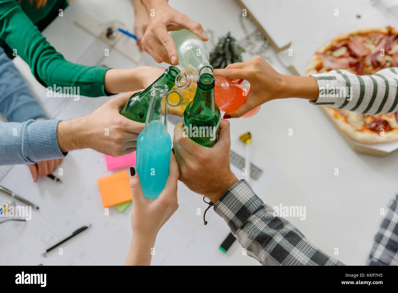 Office toast with various alcoholic beverages Stock Photo - Alamy Office toast with various alcoholic beverages Stock Photo - Alamy