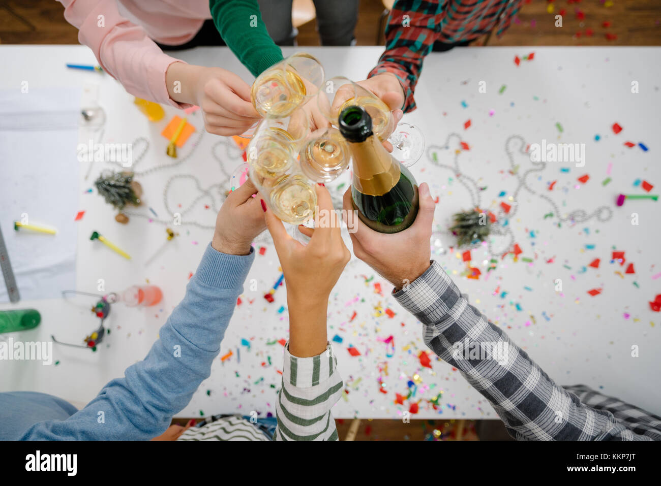 Office party holidays toast Stock Photo - Alamy