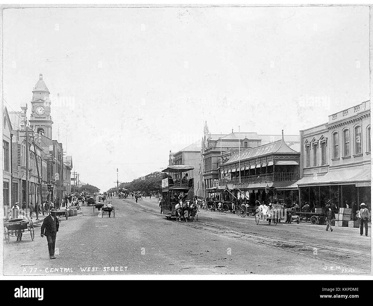 West Street, Durban   ca. 1900 Stock Photo