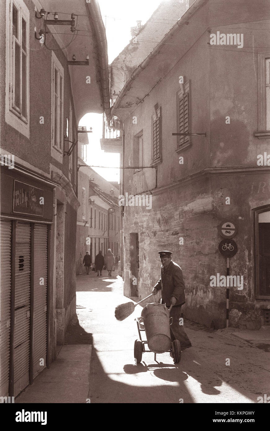 Kranja This photograph from 1962 depicts a view from Kranja, a town in ...