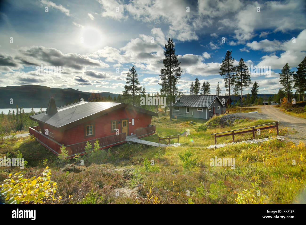 Curated visual reference: Fresh Look at Typical Swedish House In A Ski Region Stock Photo