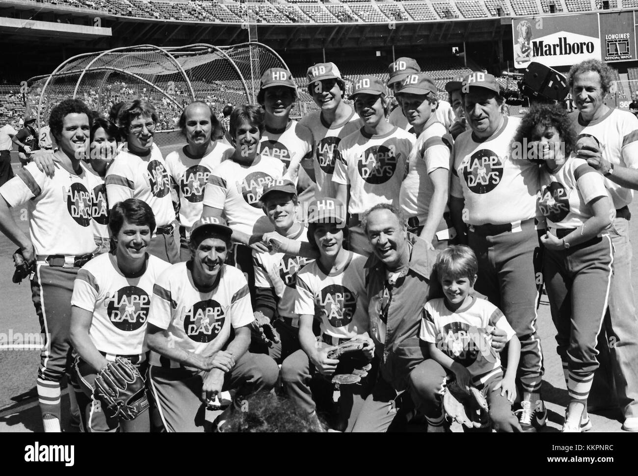 Happy Days team at Candlestick Park in 1977 Credit: Pat Johnson ...