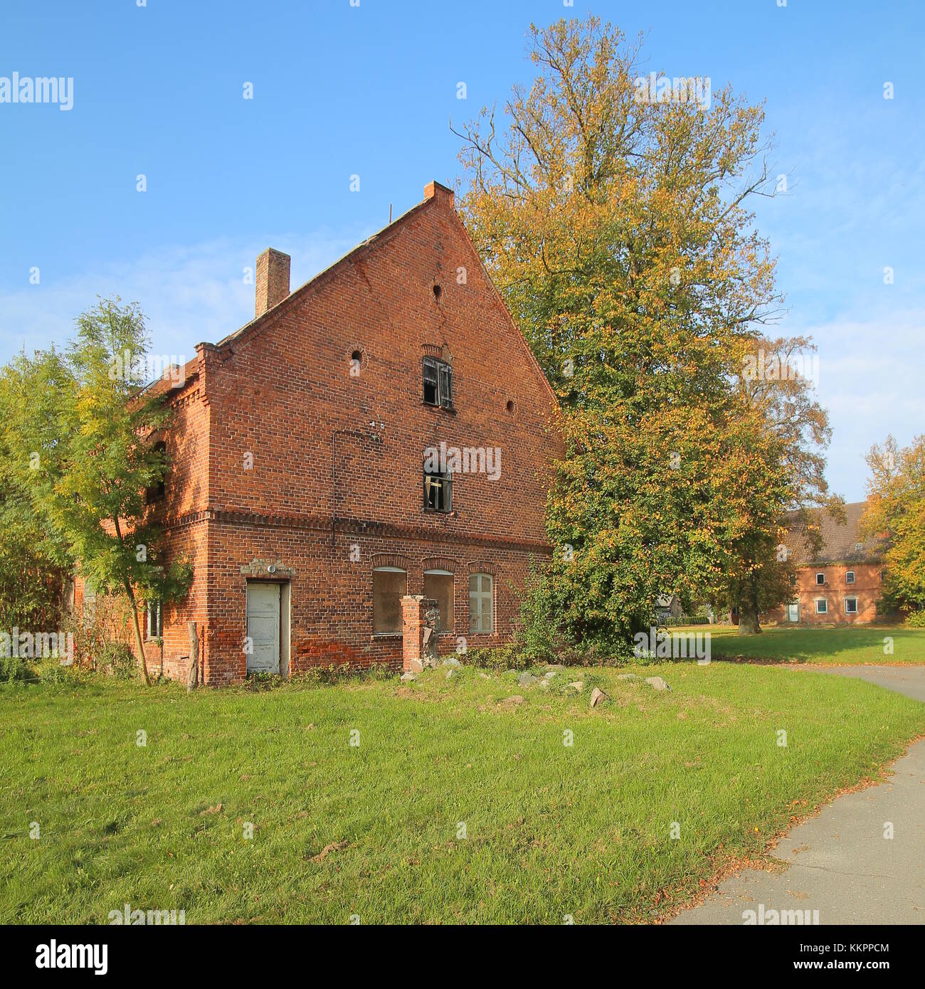 Ruin on historical manor grounds in Stilow, Mecklenburg-Vorpommern ...