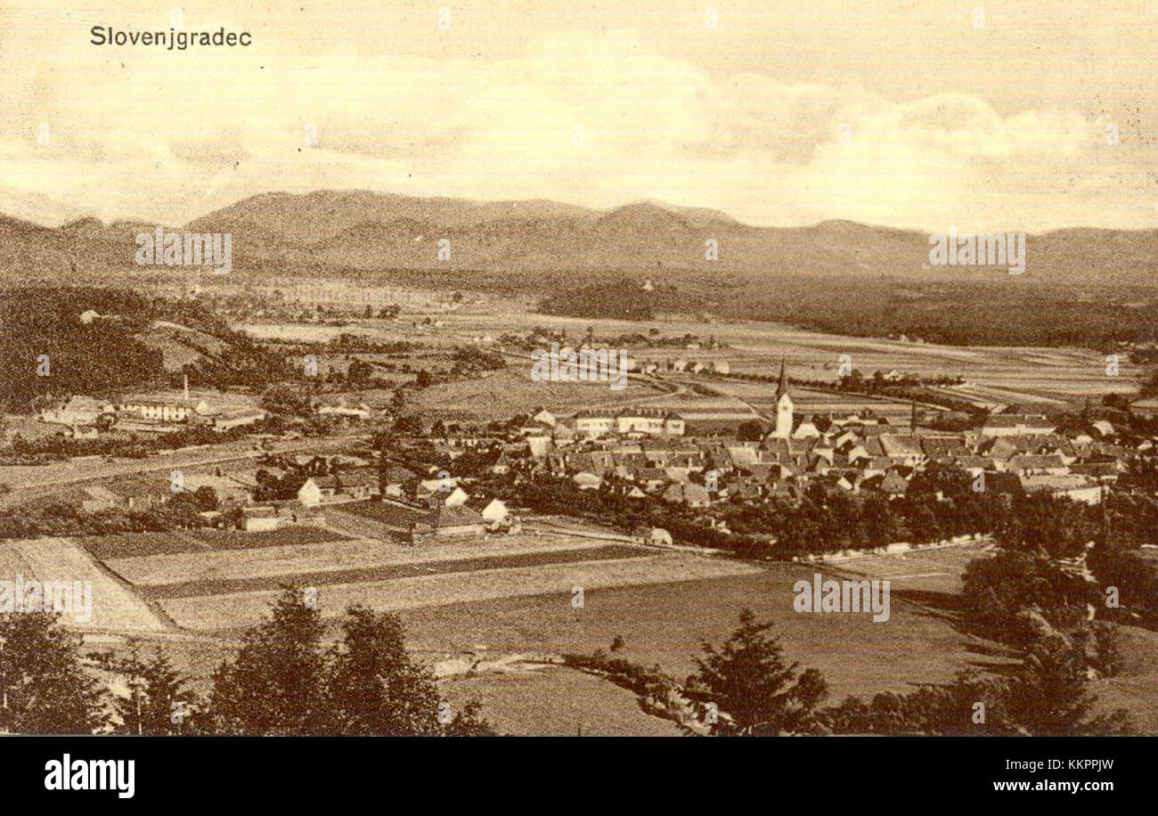 Razglednica Slovenj Gradca 1918 (10) Stock Photo