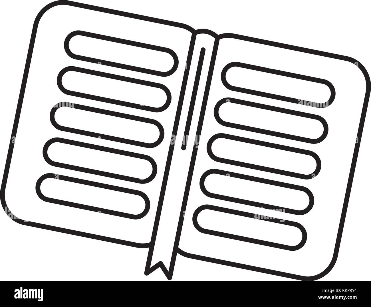 open book school with bookmark literature Stock Vector Image & Art - Alamy