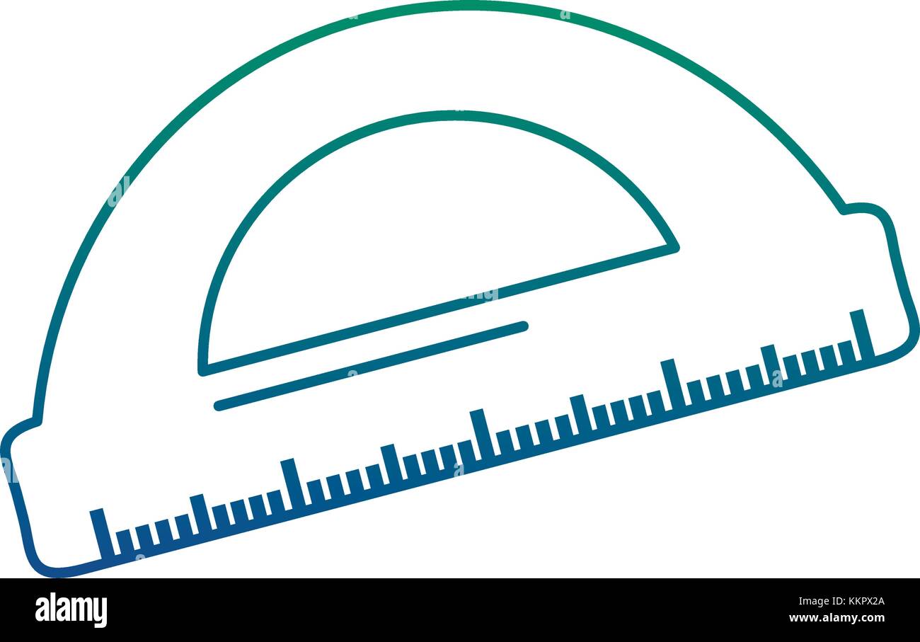 school protractor geometric supply element icon Stock Vector Image ...