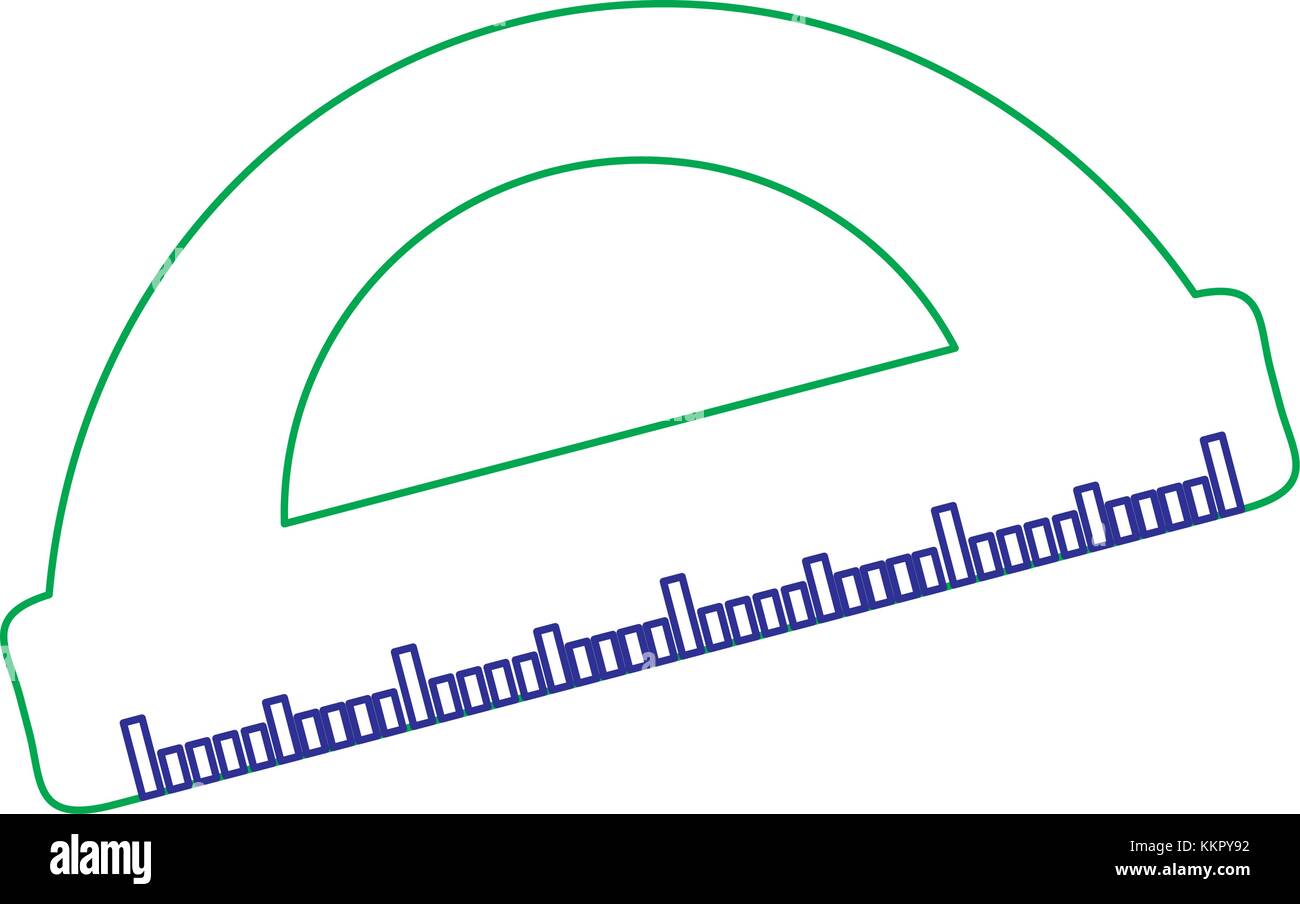 Protractor geometry supply object Stock Vector Images - Alamy