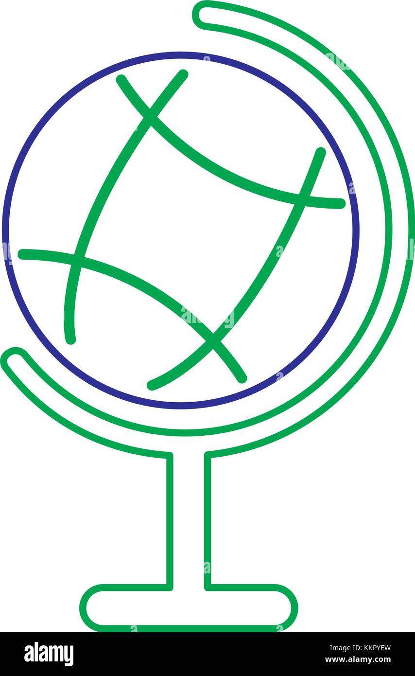 school globe map world study geographic knowledge Stock Vector Image