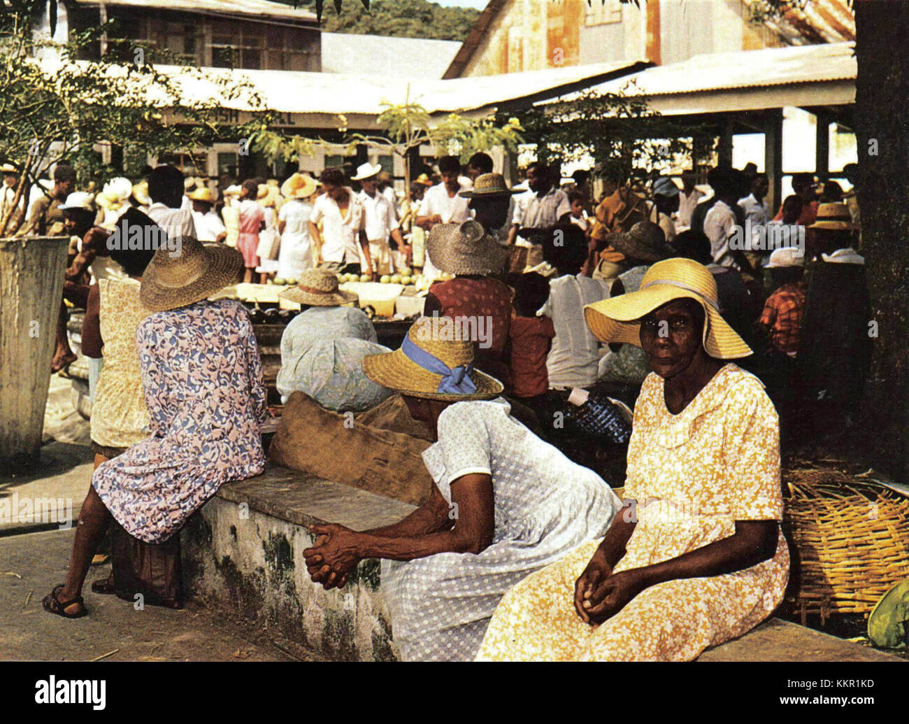 Market scene Seychelles Stock Photo - Alamy