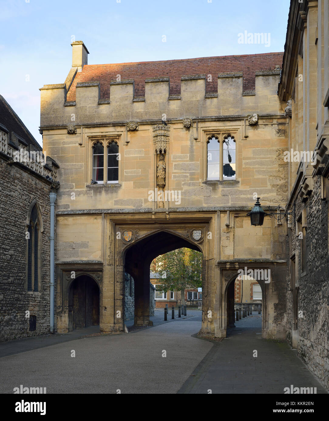 Abbey Gateway, Abingdon  15th Century, part of Abingdon Benedictine Abbey of St Mary Stock Photo