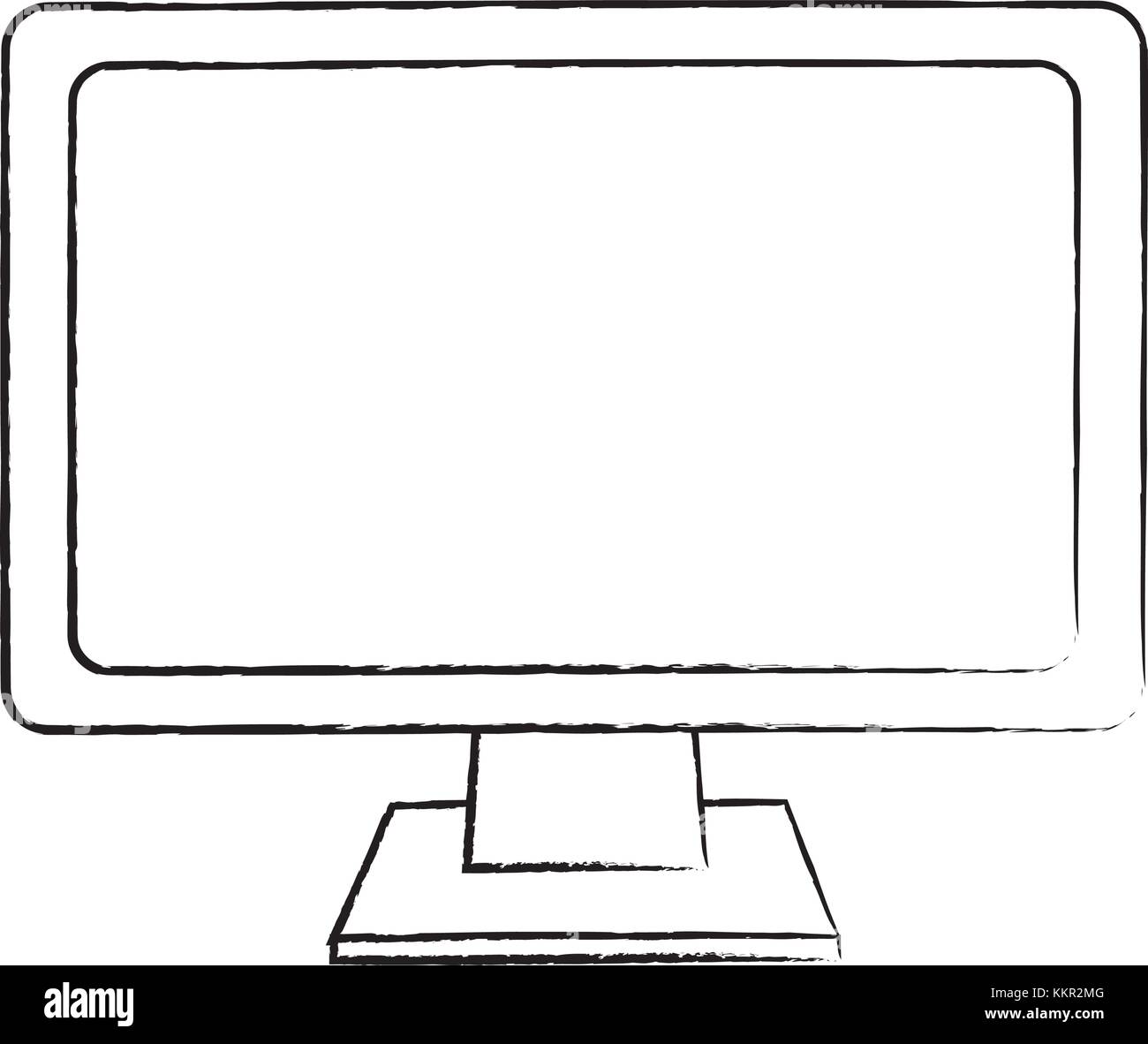 monitor computer keyboard technology device screen Stock Vector Image