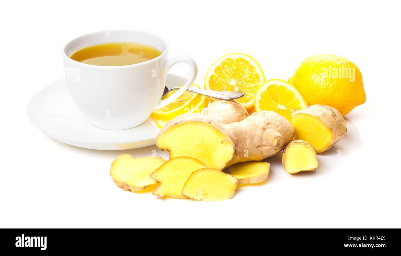 Ginger lemon tea Stock Photo