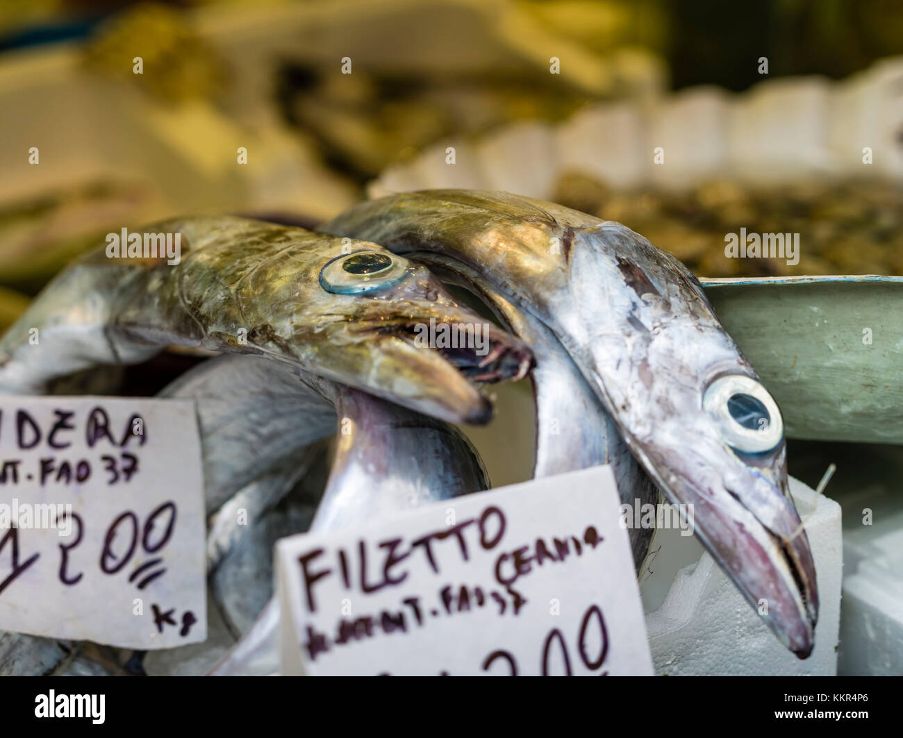 Fish market in Naples Stock Photo Alamy
