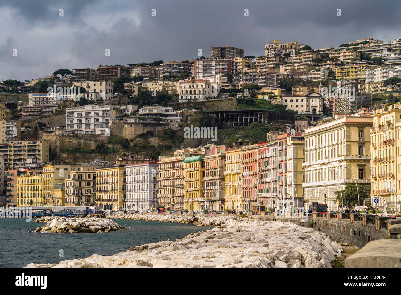 Waterfront Promenade In Naples Stock Photo - Alamy