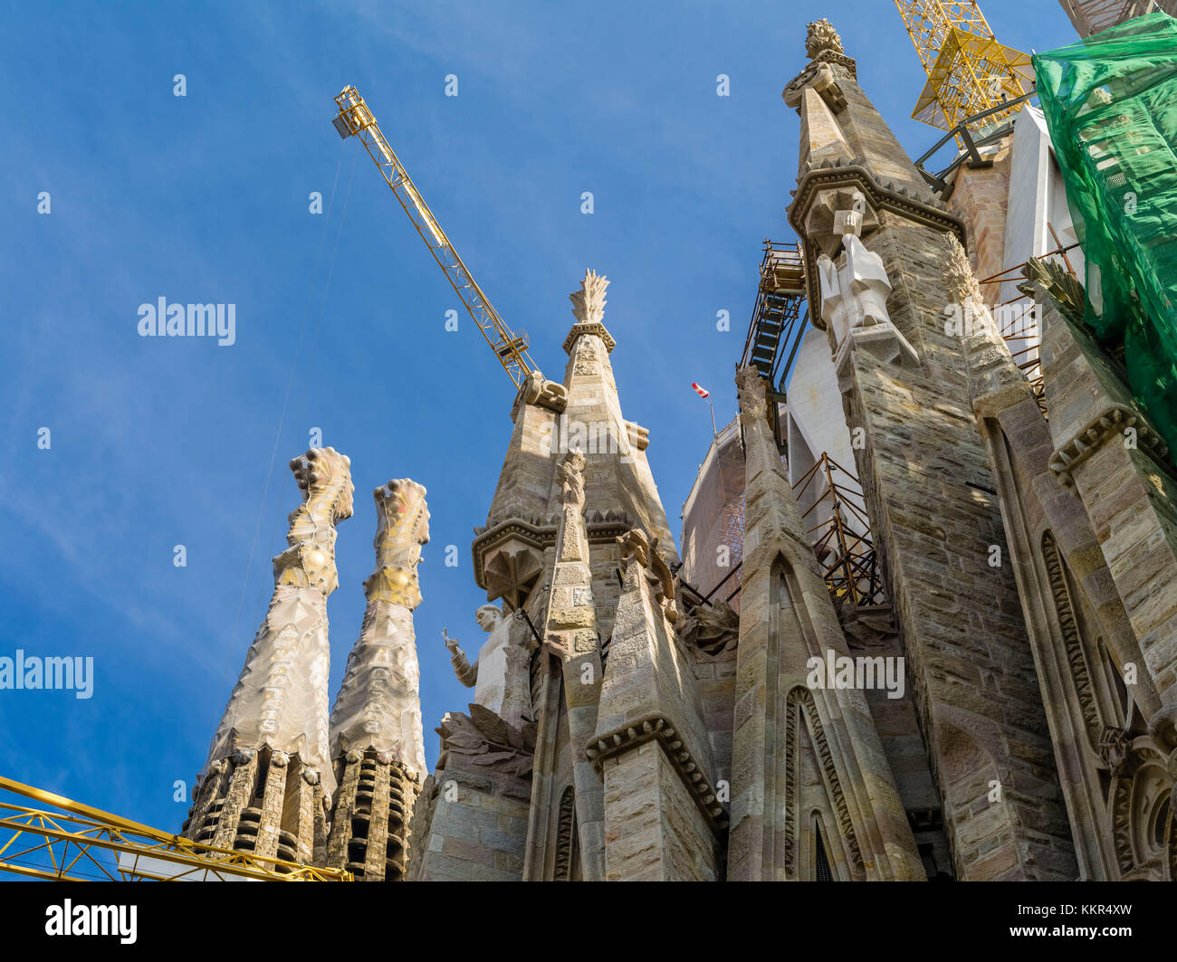 Sagrada Familia in Barcelona, partial view Stock Photo