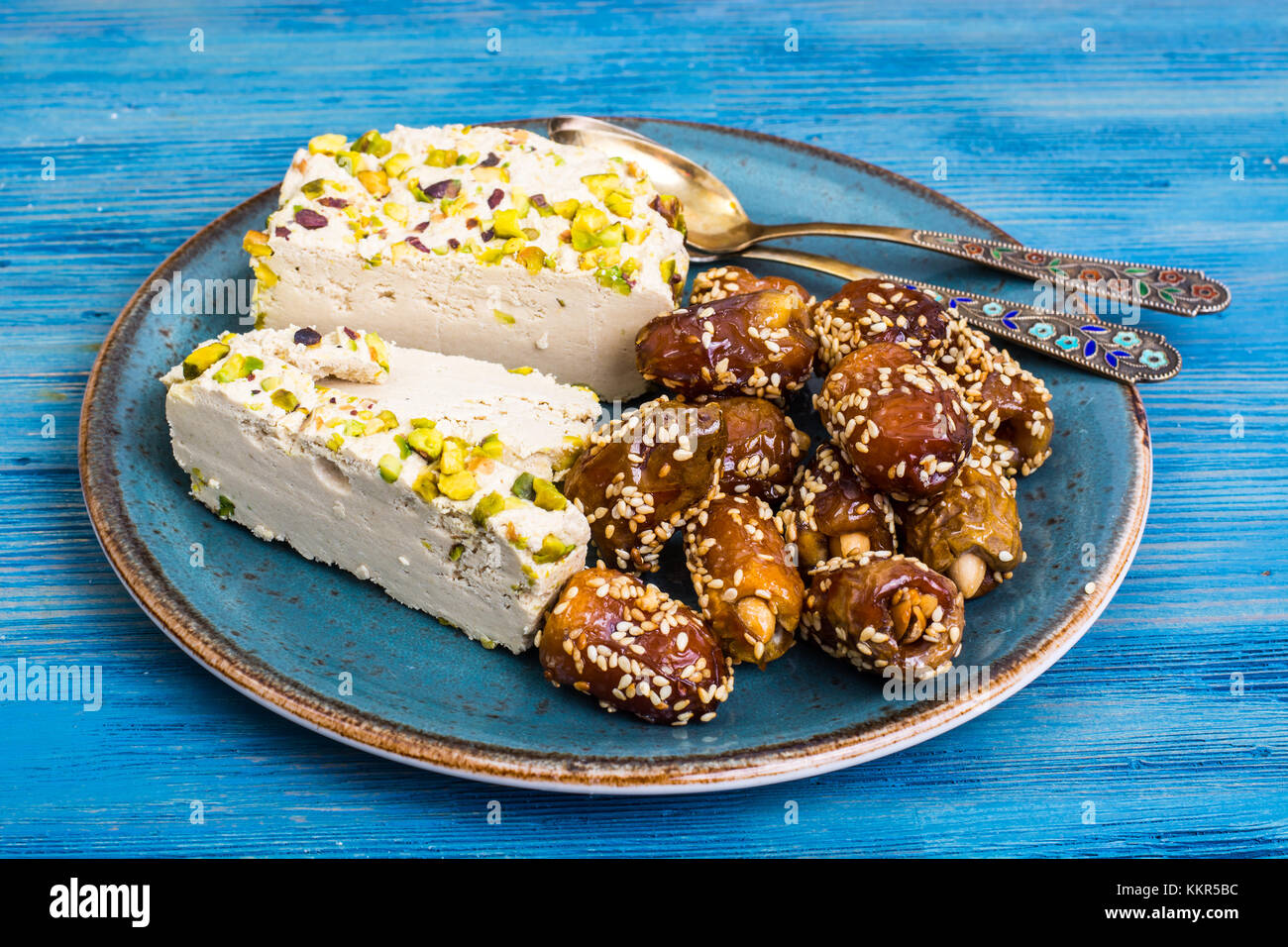 Oriental desserts, Arabic sweets Stock Photo