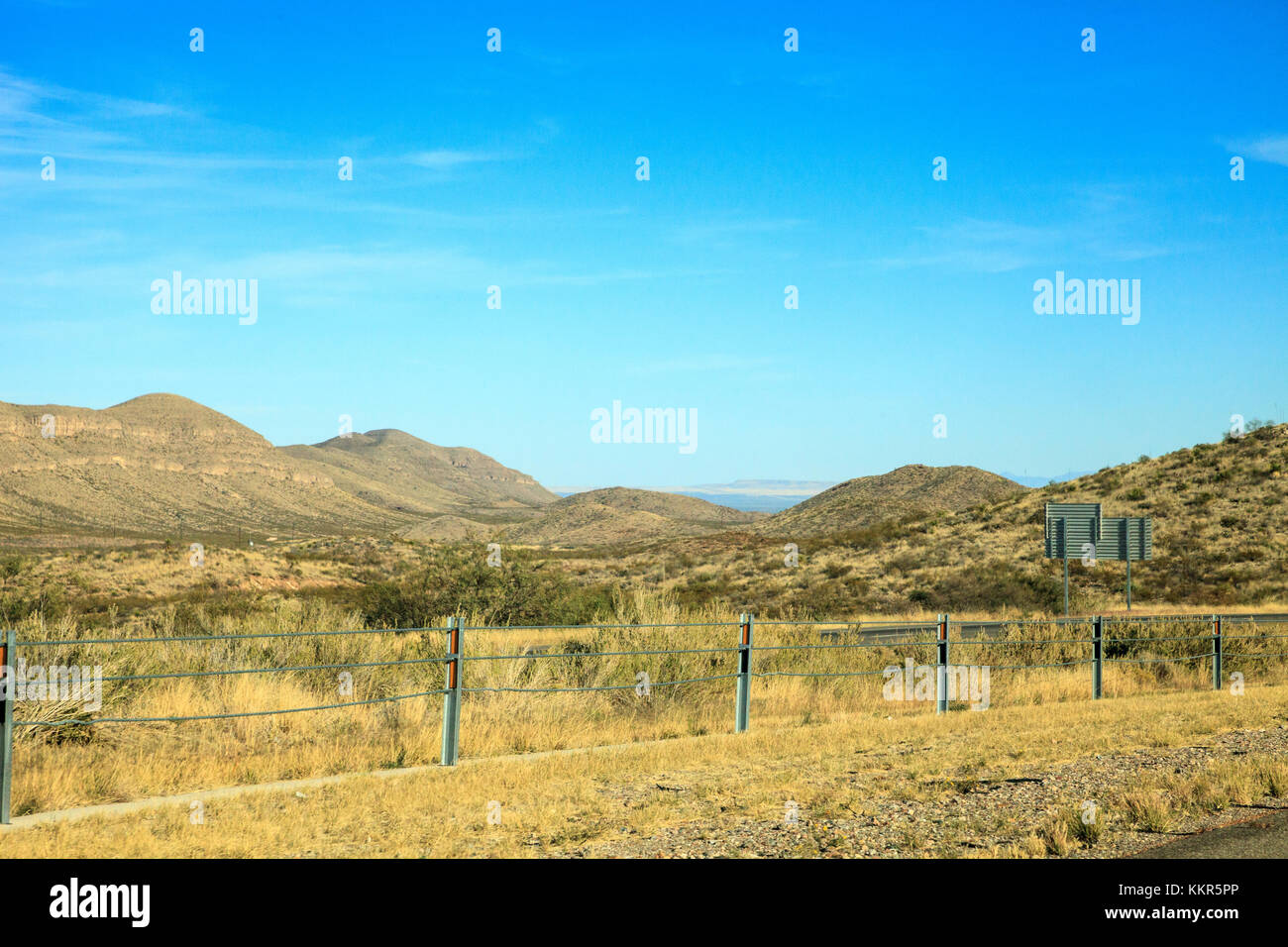 Franklin Mountains visible from the I10 highway headed into Van Horn