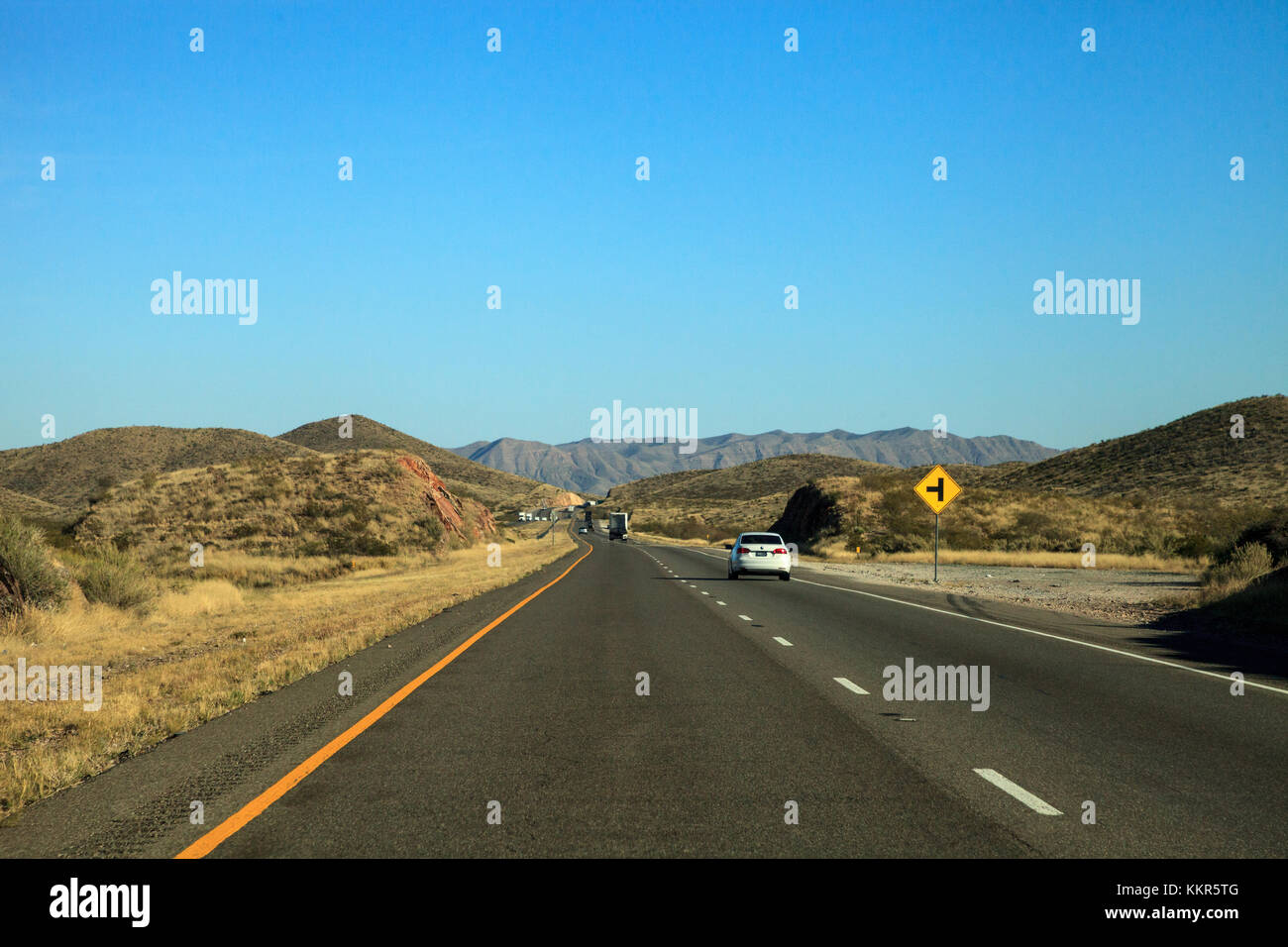Franklin Mountains visible from the I10 highway headed into Van Horn