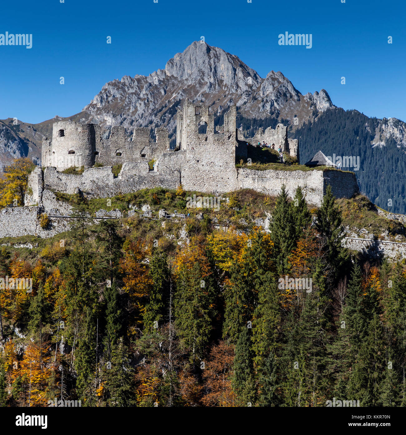 Europe, Austria, Alps, Tyrol, Ehrenberg Castle Stock Photo