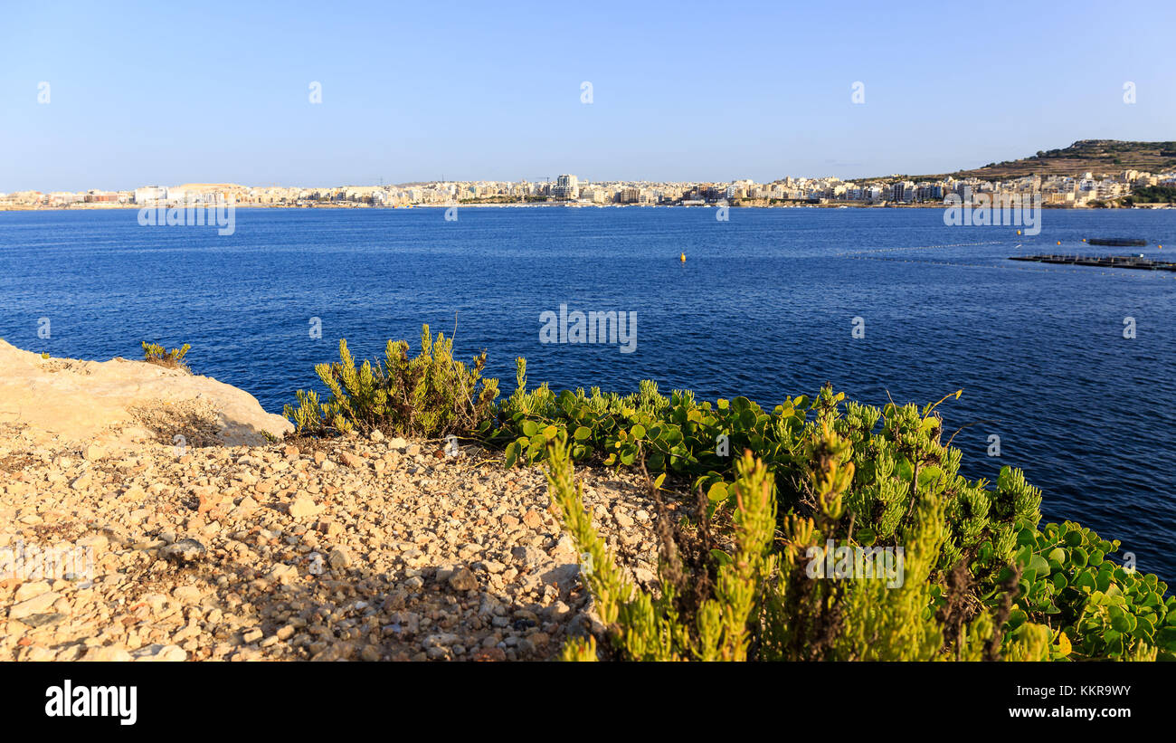 Malta, officially known as the Republic of Malta, is a Southern European island country consisting of an archipelago in the Mediterranean Sea. Stock Photo