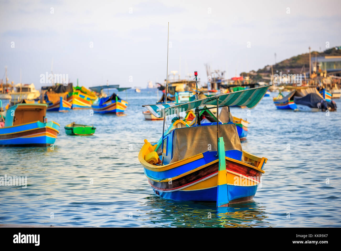 Marsaxlokk is a traditional fishing village in the South Eastern Region of Malta. Stock Photo