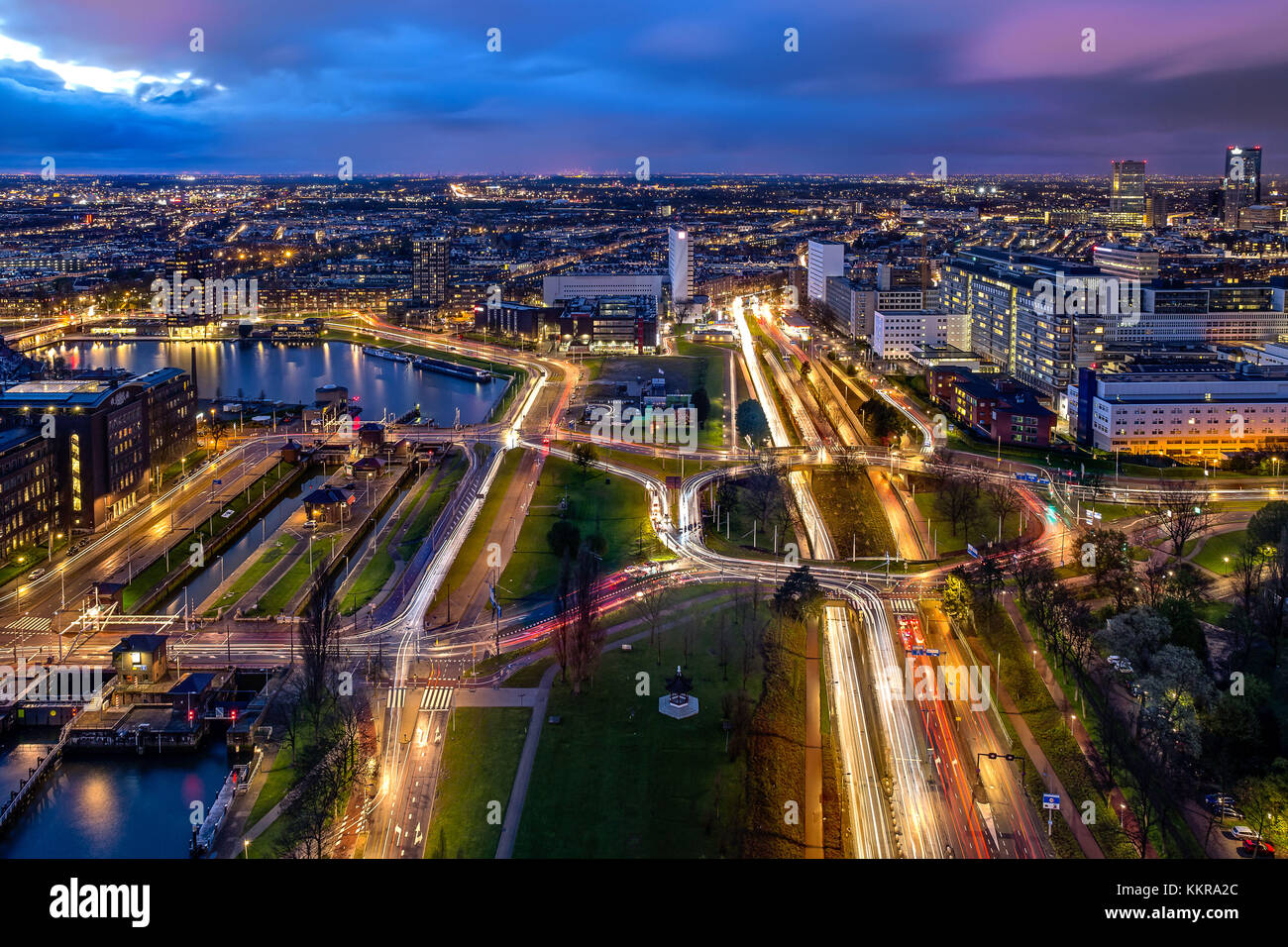 Rotterdam is a city in the Netherlands, located in South Holland. Stock Photo