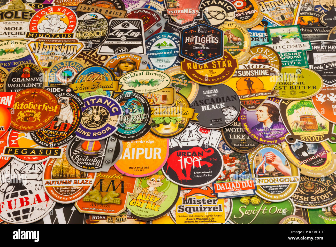 England, London, Pub Beer Mat Decoration Stock Photo