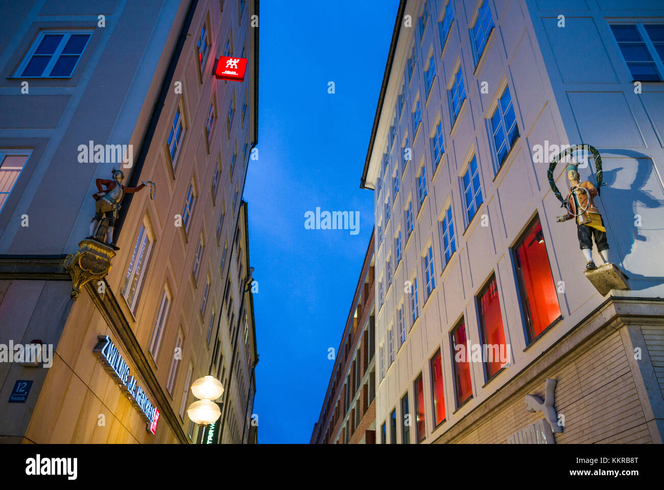 Germany, Bavaria, Munich, Theatiner Strasse shopping district, evening Stock Photo