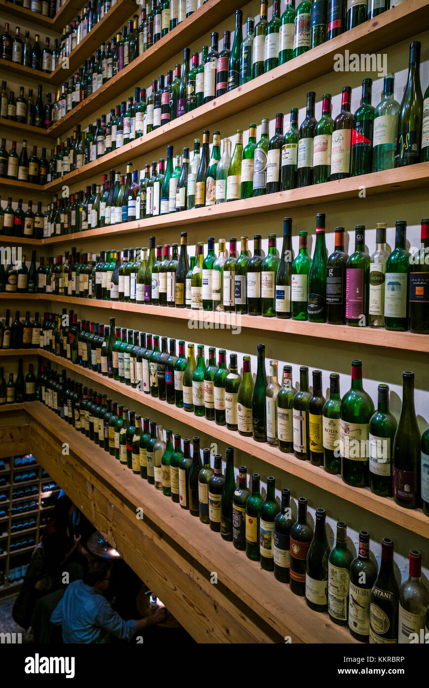 Austria, Vienna, wine shop, interior Stock Photo Alamy