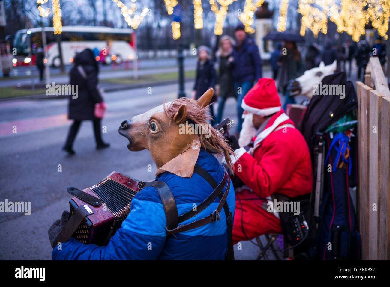 Austria, Vienna, Christmastime, the animal orchestra Stock Photo