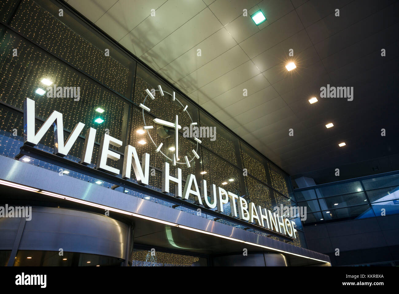 Austria, Vienna, Wein Bahnhof, Vienna Central Station, exterior Stock Photo
