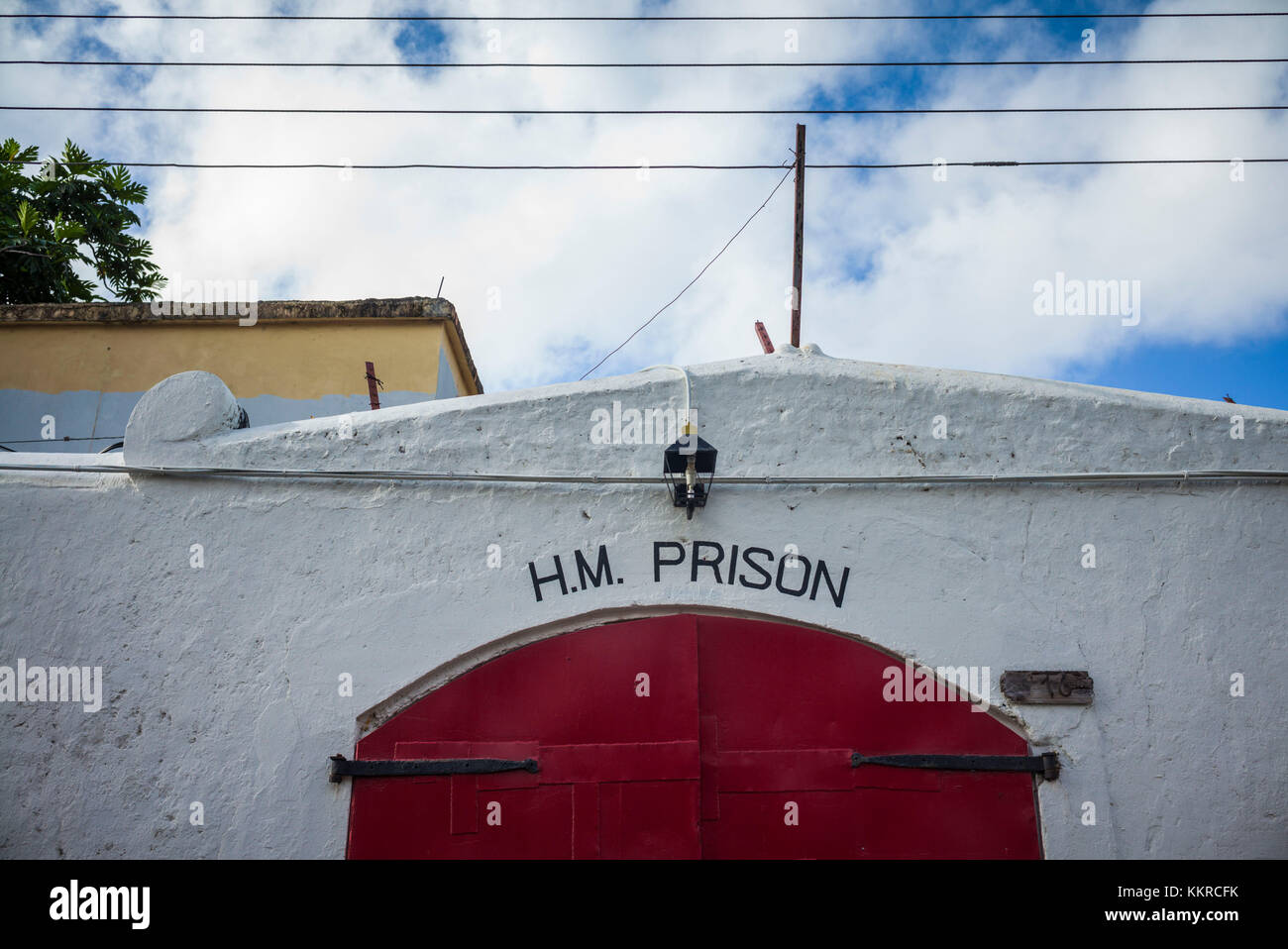 British Virgin Islands, Tortola, Road Town, HM Prison Museum, former prison, exterior Stock Photo